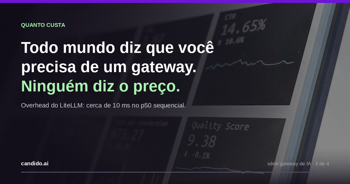 Todo mundo diz que você precisa de um gateway de IA. Ninguém diz quanto ele custa em latência.